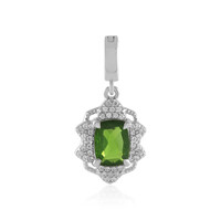 Pendentif en argent et Diopside de Russie