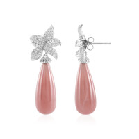 Boucles d'oreilles en argent et Quartz Guava