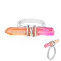 Bague en argent et Quartz multicolore