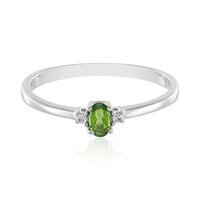 Bague en argent et Diopside de Russie