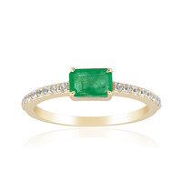 Bague en or et Emeraude de Zambie