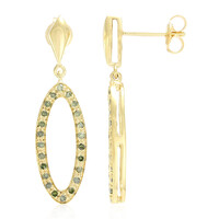 Boucles d'oreilles en argent et Diamant fantaisie