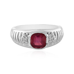 Bague en argent et Rubis de Madagascar