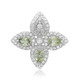 Pendentif en argent et Saphir vert non chauffé