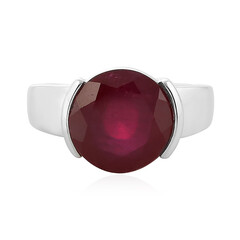 Bague en argent et Rubis de Madagascar