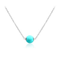 Collier en argent et Turquoise Sleeping Beauty (Anne Bever)