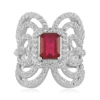 Bague en argent et Rubis de Madagascar