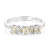 Bague en argent et Pierre soleil lunaire