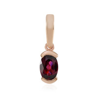 Pendentif en or et Grenat Rhodolite framboise