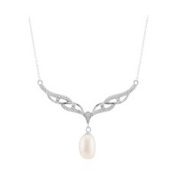 Collier en argent et Perle blanche de culture d'eau douce