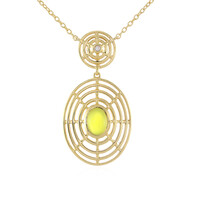 Collier en argent et Agate jaune