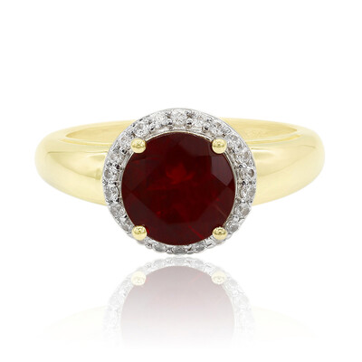 Bague en or et Tibétanite rouge