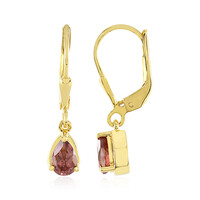 Boucles d'oreilles en argent et Zircon rose