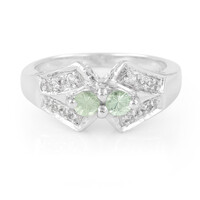Bague en argent et Grenat vert menthe de Merelani
