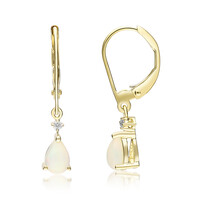 Boucles d'oreilles en or et Opale Welo AAA