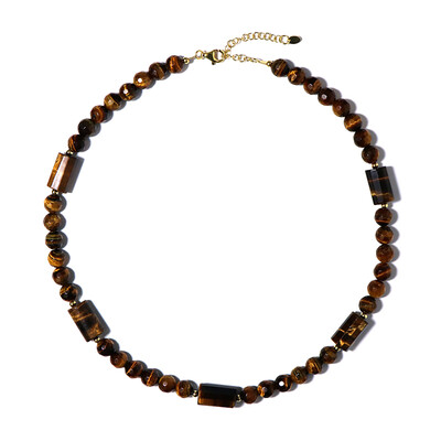 Collier en argent et Œil de Tigre
