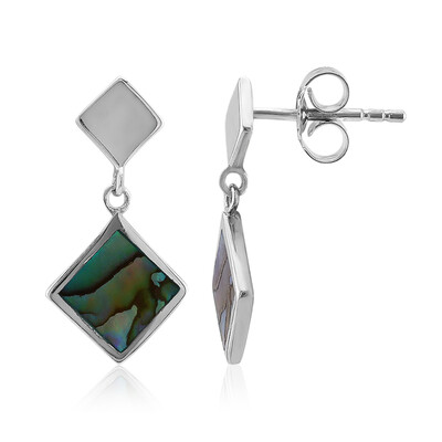 Boucles d'oreilles en argent et Coquillage d'Abalone