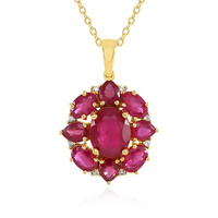 Collier en argent et Rubis de Madagascar