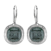 Boucles d'oreilles en argent et Fuchsite