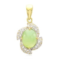 Pendentif en argent et Chrysoprase impériale