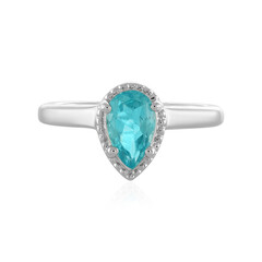 Bague en argent et Apatite bleue