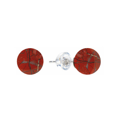 Boucles d'oreilles en argent et Jaspe sanguin