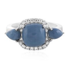 Bague en argent et Opale bleue
