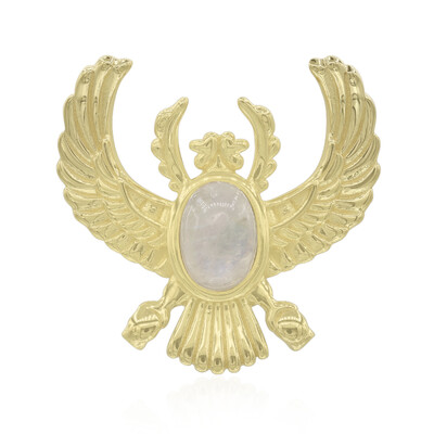 Pendentif en argent et Pierre de Lune arc-en-ciel