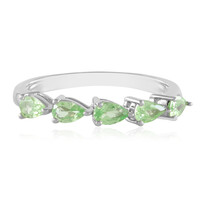 Bague en argent et Tsavorite de Tanzanie