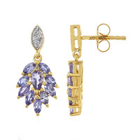 Boucles d'oreilles en argent et Tanzanite
