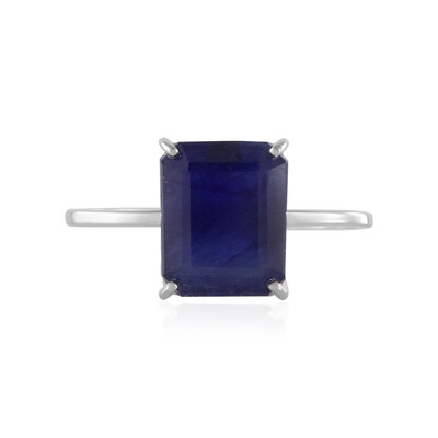 Bague en or et Saphir bleu de Madagascar