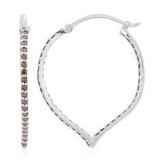 Boucles d'oreilles en argent et Diamant fantaisie