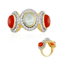 Bague en argent et Aigue-marine