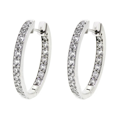 Boucles d'oreilles en argent et Zircon