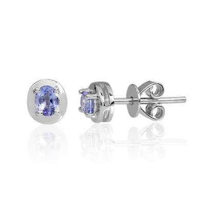 Boucles d'oreilles en argent et Tanzanite
