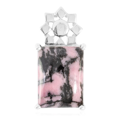 Pendentif en argent et Rhodonite