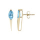 Boucles d'oreilles en or et Topaze bleu Suisse (de Melo)
