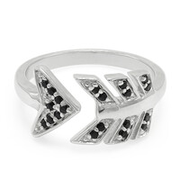 Bague en argent et Spinelle noir