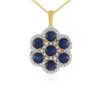 Collier en argent et Saphir étoilé bleu