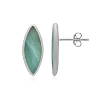 Boucles d'oreilles en argent et Calcédoine du Pacifique