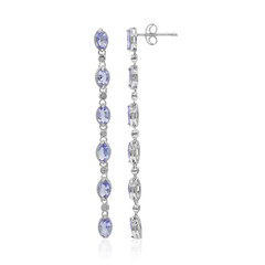 Boucles d'oreilles en argent et Tanzanite