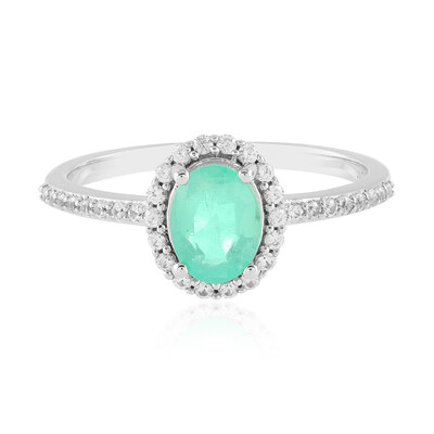 Bague en argent et Emeraude de Russie