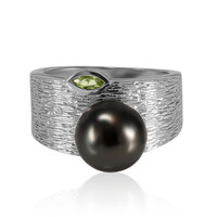 Bague en argent et Perle de culture de Tahiti (TPC)