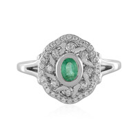 Bague en argent et Emeraude de Colombie