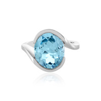 Bague en argent et Topaze bleu ciel