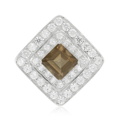 Pendentif en argent et Quartz fumé