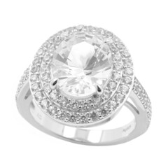 Bague en argent et Danburite