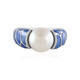 Bague en argent et Perle blanche de culture d'eau douce (Adela Silber)