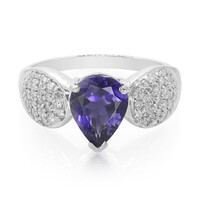Bague en argent et Iolite de Ceylan