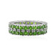Bague en argent et Diopside de Russie